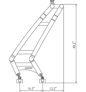Reborn LaunchX 2026 Wakeboard Tower, Upgraded Two-Way Installation Design, 2.5" Heavy Duty Aluminum Tubing, Premium Strength & Look