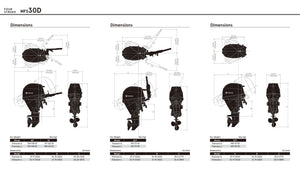 Tohatsu 4-Stroke 30HP Outboard Motor, Tiller Handle, 5 Years Warranty - Boat & Motor Package Deal Only