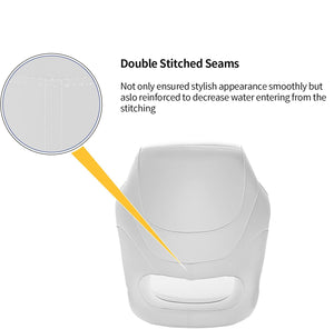 Seamax Captain Bucket Seat Boat Seat, Filp Up Boat Seat BS002WW (SC1-White/White)