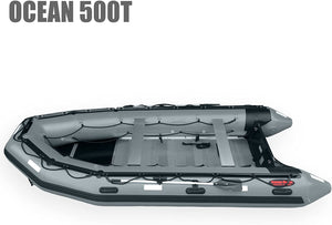 Seamax Pro OceanT Hypalon Commercial Grade Inflatable Boat, with Heavy Duty Alumium Floor (Boat Only)