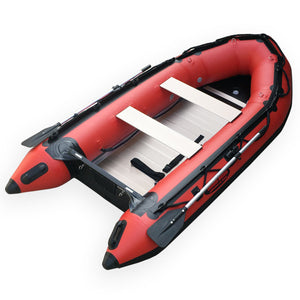 Seamax Ocean320 10.5 Feet Heavy Duty PVC Inflatable Boat, Max 4 Passengers and 15HP Rated with Aluminum Transom