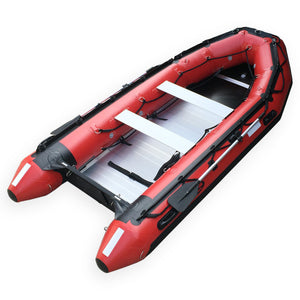 Open Box--Seamax Ocean380T 12.5 Feet Heavy Duty PVC Inflatable Boat, Max 7 Passengers & Rated 25HP-- Pick Up Only