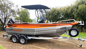 Dolphin Pro2 T Top Black Coated Frame Black Canopy plus Quick Release Knobs + Antenna Bracket