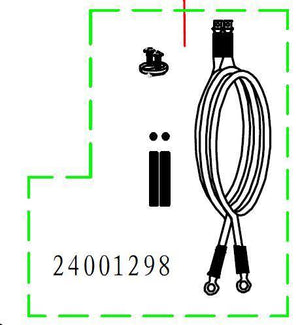 Parts for PowerMax Trolling Motor 2HP 12V  & 3HP 24V model - Battery Cable / Part# 24001298 - Seamax Marine