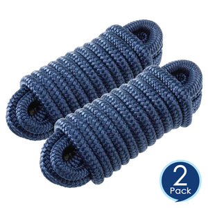 Seamax Nylon Double Braided Dock Line, Marine Gray Nylon & Double Braided