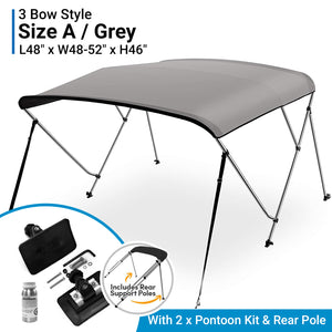 Seamax Bimini Solution for Sport Inflatable Boats (PVC and Hypalon) with Suitable Options