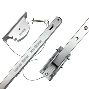 Deluxe Boat Launching Dolly, 4 Positions and 4 Stages Removable and Adjustable Legs, 14" Pneumatic Wheels - Seamax Marine