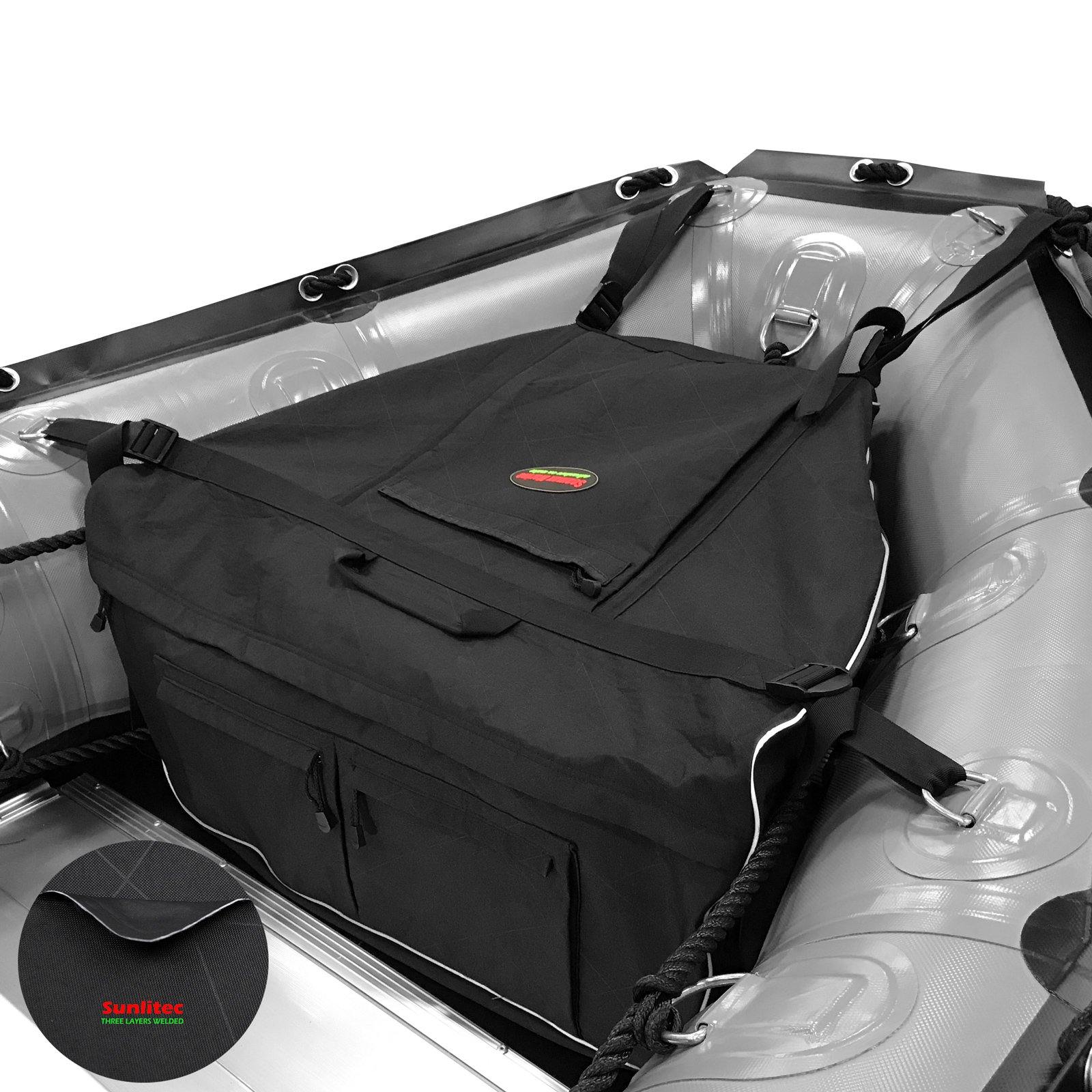 Seamax Sunlitec Front Accessory Storage Bow Bag for Inflatable Boat, with Reflective Line