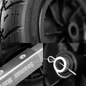 Deluxe Boat Launching Dolly, 4 Positions and 4 Stages Removable and Adjustable Legs, 14" Pneumatic Wheels (Silver)