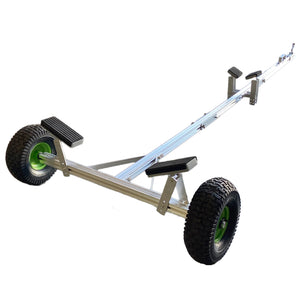 Aluminum Boat Hand Dolly Set with 16” Wheels, Quick Leased Frame with Towing Handle and Coupler, Off Road Use with Limited Speed