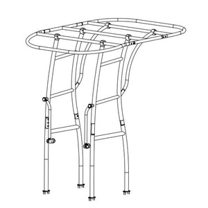 Dolphin Pro3 Extreme Heavy  Duty T top Anodised Frame Black Canopy