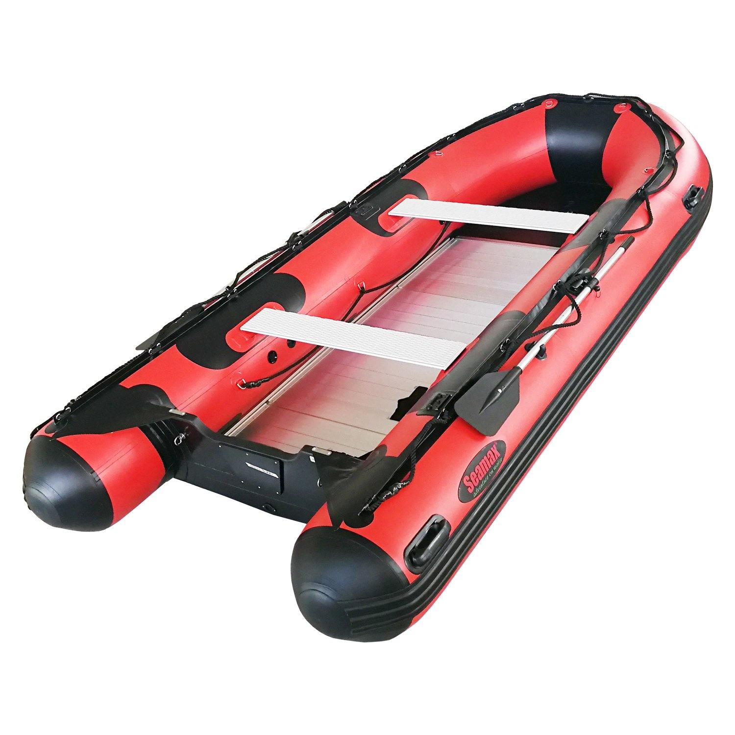 Seamax Recreational 14 Feet Inflatable Boat, Max 9 Passengers and 35HP Rated
