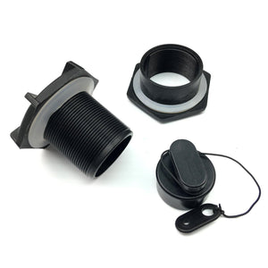 Drain Valve - Hexagon Style for 1" or 1-1/2" Thick Transom with Sikaflex 291i Marine Sealant - Seamax Marine