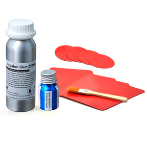 Pro Repair Kit for Inflatable Boats, Marine Grade 250ml 2 Parts Adhesive Sealed in Aluminum Bottles - Option Available in PVC & Hypalon Version