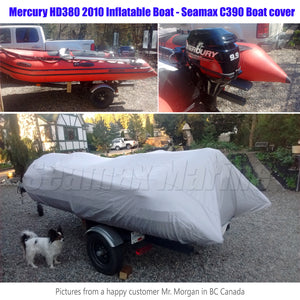 Inflatable Boat Cover, C Series for Beam 5.3-5.7ft, 5 Sizes fit Length 9.9-13.8ft - Seamax Marine