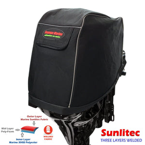 Seamax Sunlitec Outboard Motor Cowling Cover with Reflective Line - Seamax Marine