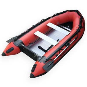 Seamax Ocean320 10.5 Feet Heavy Duty PVC Inflatable Boat, Max 4 Passengers and 15HP Rated with Aluminum Transom