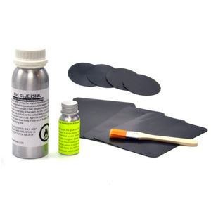 Pro Repair Kit for Inflatable Boats, Marine Grade 250ml 2 Parts Adhesive Sealed in Aluminum Bottles - Option Available in PVC & Hypalon Version