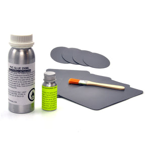 Pro Repair Kit for Inflatable Boats, Marine Grade 250ml 2 Parts Adhesive Sealed in Aluminum Bottles - Option Available in PVC & Hypalon Version