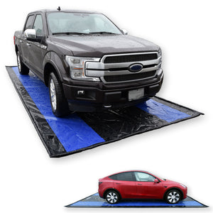 Seamax Floor Saver Plus21 Garage Containment Mat 9x21ft with Dual 22” Tread Reinforcement for Large Truck SUV Van
