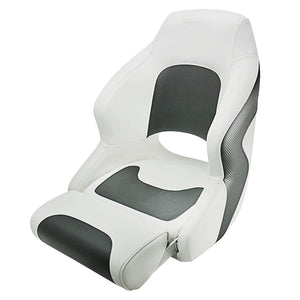 Seamander Captain Bucket Seat,Sport Flip Up Seat BS002WC (White/Charcoal)