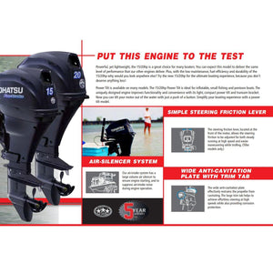 Tohatsu 4-Stroke 9.9HP Outboard Motor, Tiller Handle, EFI Version - Seamax Marine