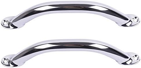 Seamax 2PCS Boat Handrail Grab Handle Polished Stainless Steel Round Tube