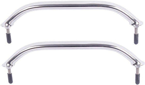 Seamax 2PCS Boat Handrail Grab Handle Polished Stainless Steel Round Tube