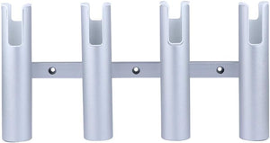 Seamax Wall-Mounted Aluminium Fishing Rod Holder for Boat, 4 Tube Linked Fishing Rod Rack , Holds 4 Rods, 4 Fishing Pole Holders for Marine Boat Yacht Truck