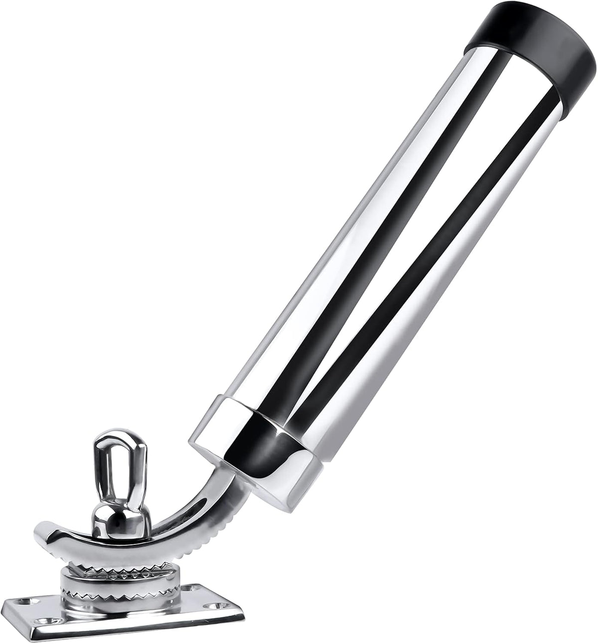 Seamax 360 Degree Adjustable Fishing Rod Holder Deck Mount 316 Stainless Steel for Marine Boat Yacht