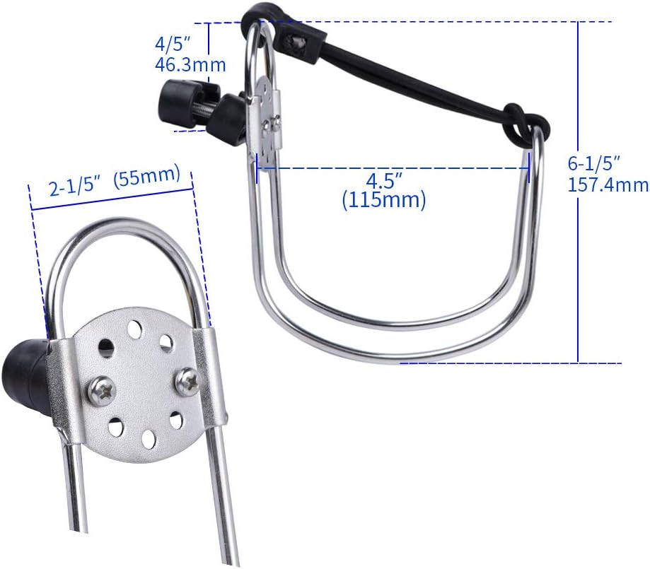 Seamax Stainless Steel Life Ring Buoys Holder Horseshoe Bracket Plastic Mount Well