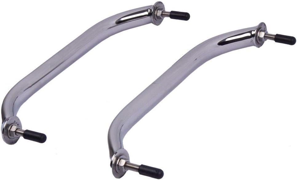 Seamax 2PCS Boat Handrail Grab Handle Polished Stainless Steel Round Tube