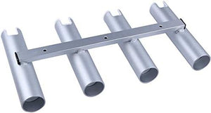 Seamax Wall-Mounted Aluminium Fishing Rod Holder for Boat, 4 Tube Linked Fishing Rod Rack , Holds 4 Rods, 4 Fishing Pole Holders for Marine Boat Yacht Truck