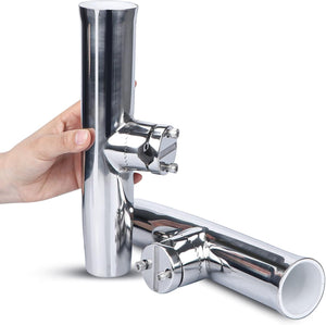 Seamax 2PCS Tournament Style 360 Adjustable Fishing Rod Holder Clamp on Marine Boat Rail 7/8" to 1"