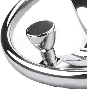 Seamax Stainless Steel Boat Steering Wheel 3 Spoke 13-1/2" Dia, with 5/8" -18 Nut and Turning Knob for Seastar and Verado