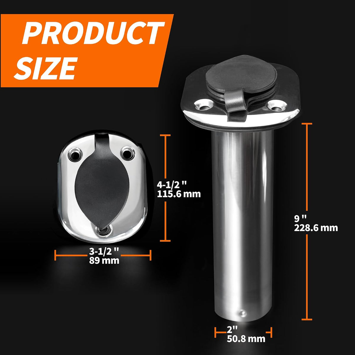 fishing pole rod holders for boat 2-Tube Holder White, Side-Mount Off White RHSF Koova Spinning Fishing Rod Rack