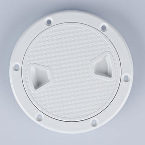 Seamax Boat Hatch White 4" 6" Round Non Slip Inspection Hatch w/Detachable Cover for Marine Boat Yacht Truck RV