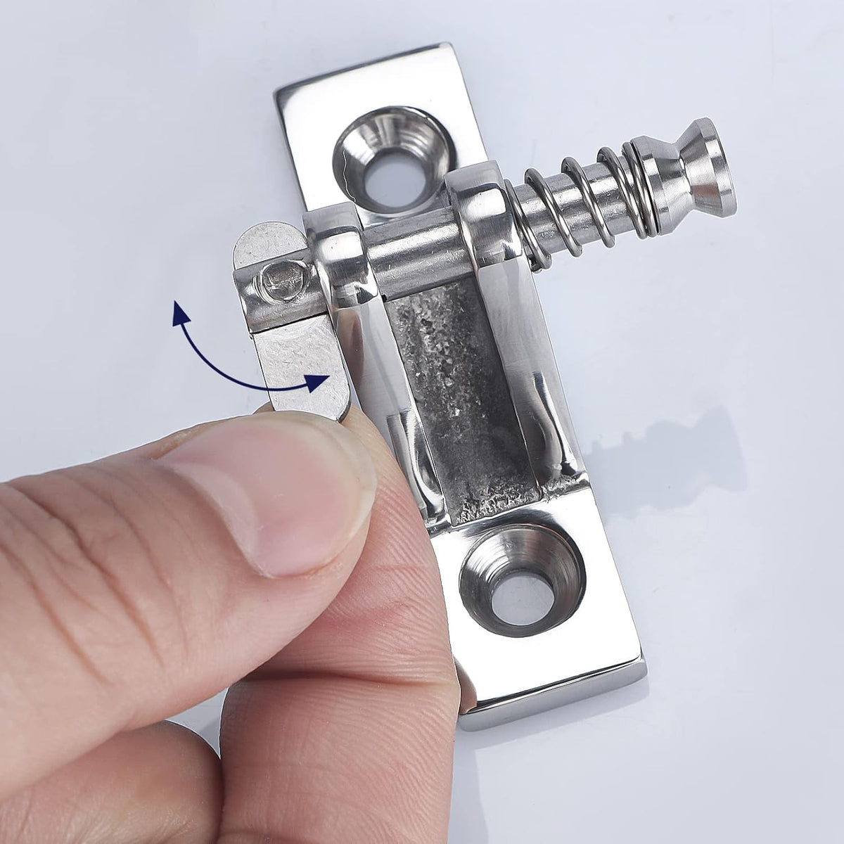 Seamax 2X Bimini Top Deck Hinge with Pin and Ring, Stainless Steel Bimini Top 90°