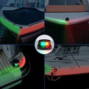 Seamax Boat Navigation Light,LED Marine Bow Light Front Warning Light for Pontoon Fishing Boat, Black