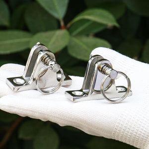 Seamax 2X Bimini Top Deck Hinge with Pin and Ring, Stainless Steel Bimini Top 90°