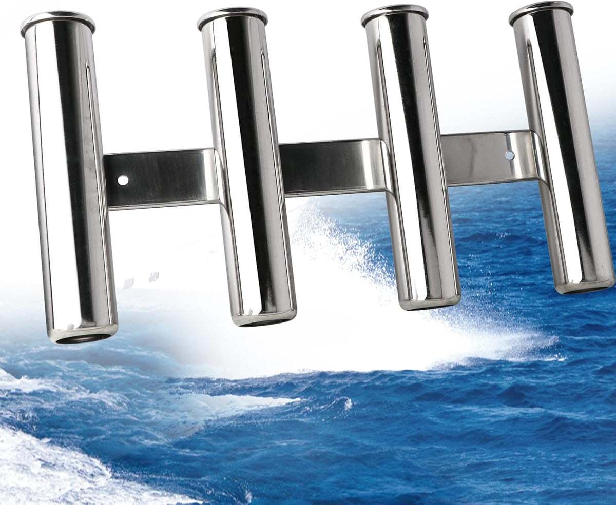 Seamax 4 Rod Rack Fishing Rod Holder 316 Stainless Steel Rod Holder for Boats &amp; Yacht