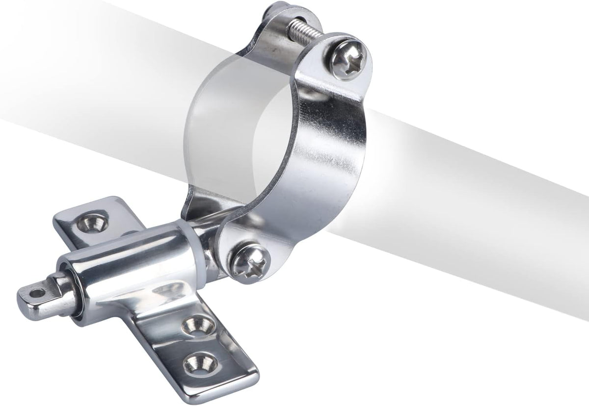 Seamax 2X Stainless Steel Clamp on Oarlocks or Rowlocks,Boat Oarlock Socket Marine Yacht