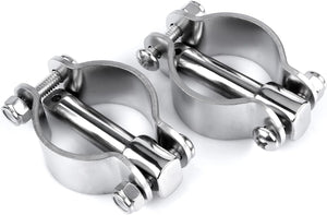 Seamax 2X Stainless Steel Clamp on Oarlocks or Rowlocks,Boat Oarlock Socket Marine Yacht