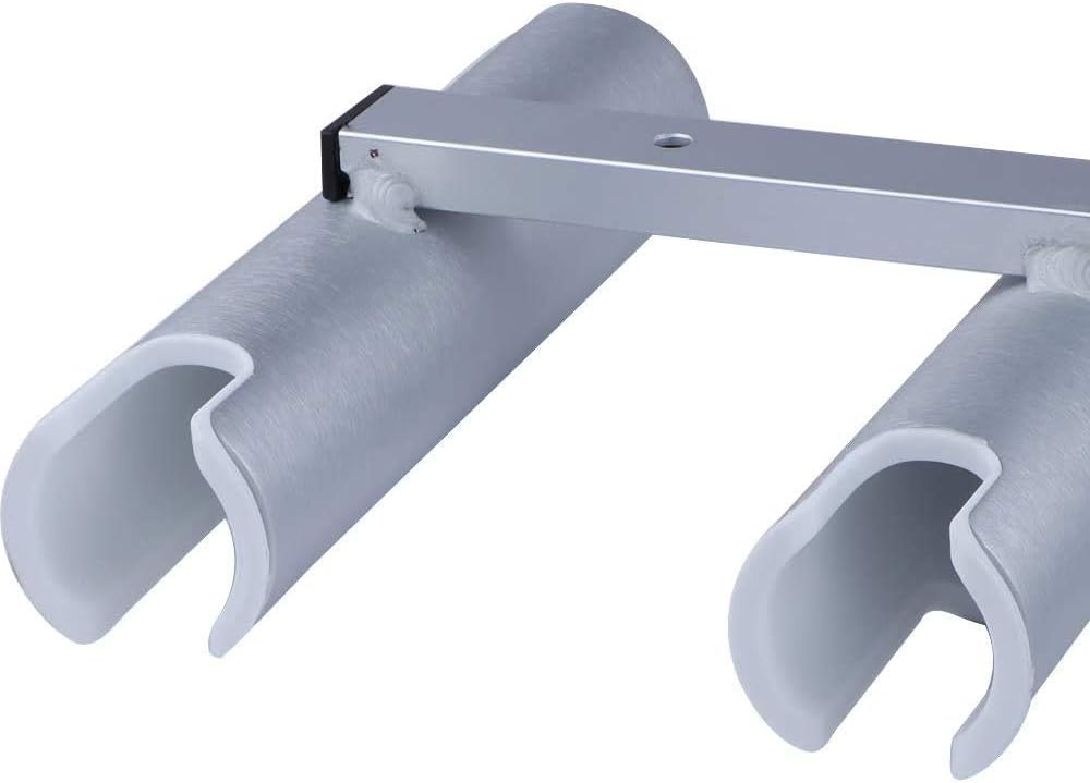 Seamax Wall-Mounted Aluminium Fishing Rod Holder for Boat, 4 Tube Linked Fishing Rod Rack , Holds 4 Rods, 4 Fishing Pole Holders for Marine Boat Yacht Truck