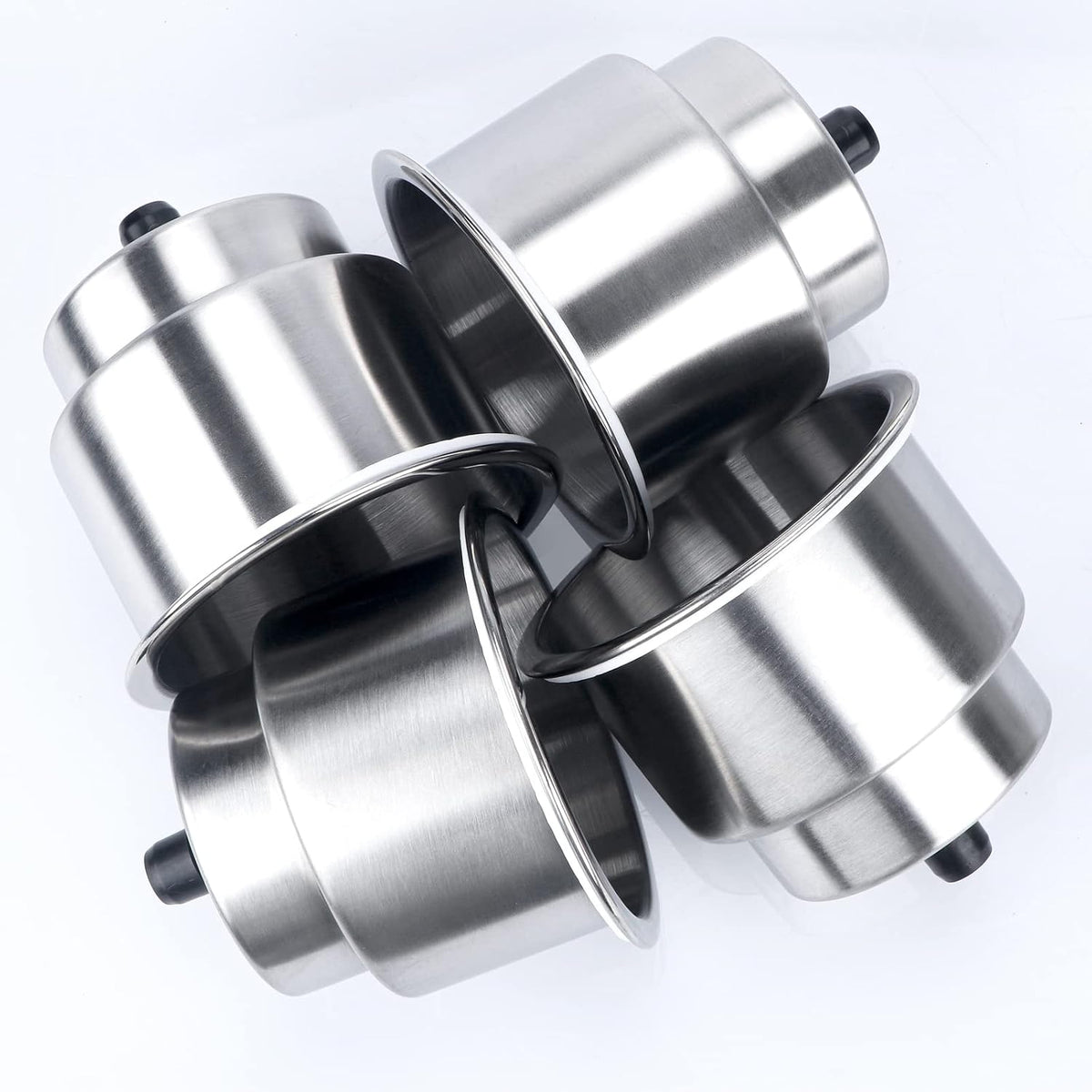 Seamax 4PCS Stainless Steel Cup Drink Holder with Drain Marine Boat Cup Holder Insert RV Camper
