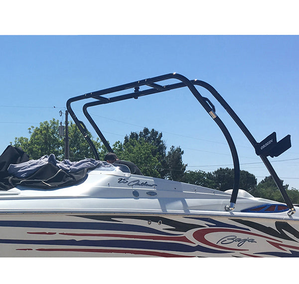 Reborn Thrust Wakeboard Tower, Forward or Rear Facing Install, Enhanced Strength Forward Mount, Universal Fit, Sleek Design, Multiple Color (Polished, White, Glossy Black)