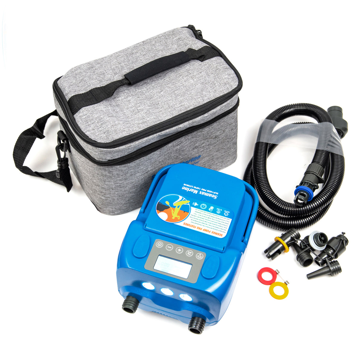 Seamax Best Portable SUP16DB Electric Air Pump Max 16PSI, Double Stage built for Fast Speed and High Pressure