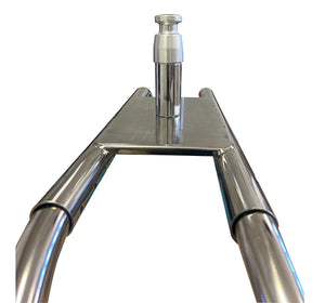 Origin Stainless Mini Tower, 43–60” Adjustable, Ski Tow Pylon & Wakeboard Tower, 304 Stainless Steel, Fits Pontoon Boats, Mount Kit Included