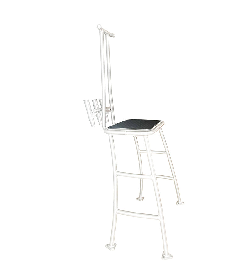 Dolphin Pro+ 42in H Poling Platform with Handle and 3 Rod Holders: Multiple Color - Anodized/Black/White Frame