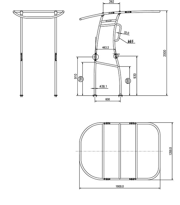 Dolphin Pro Plus 2025V T-Top for 16–19 ft Boats, Heavy-Duty 1.5" Aluminum Frame, Fits Up to 43" Console, Quick Release, Removable Canopy (Black/Blue Option)